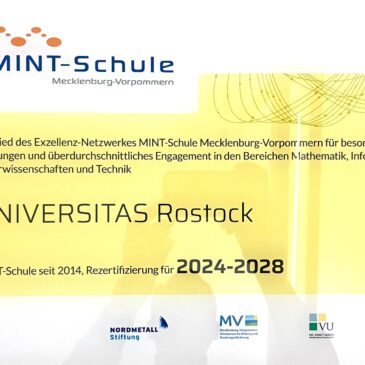 MINT-Schule – Rezertifizierung für 2024 bis 2028